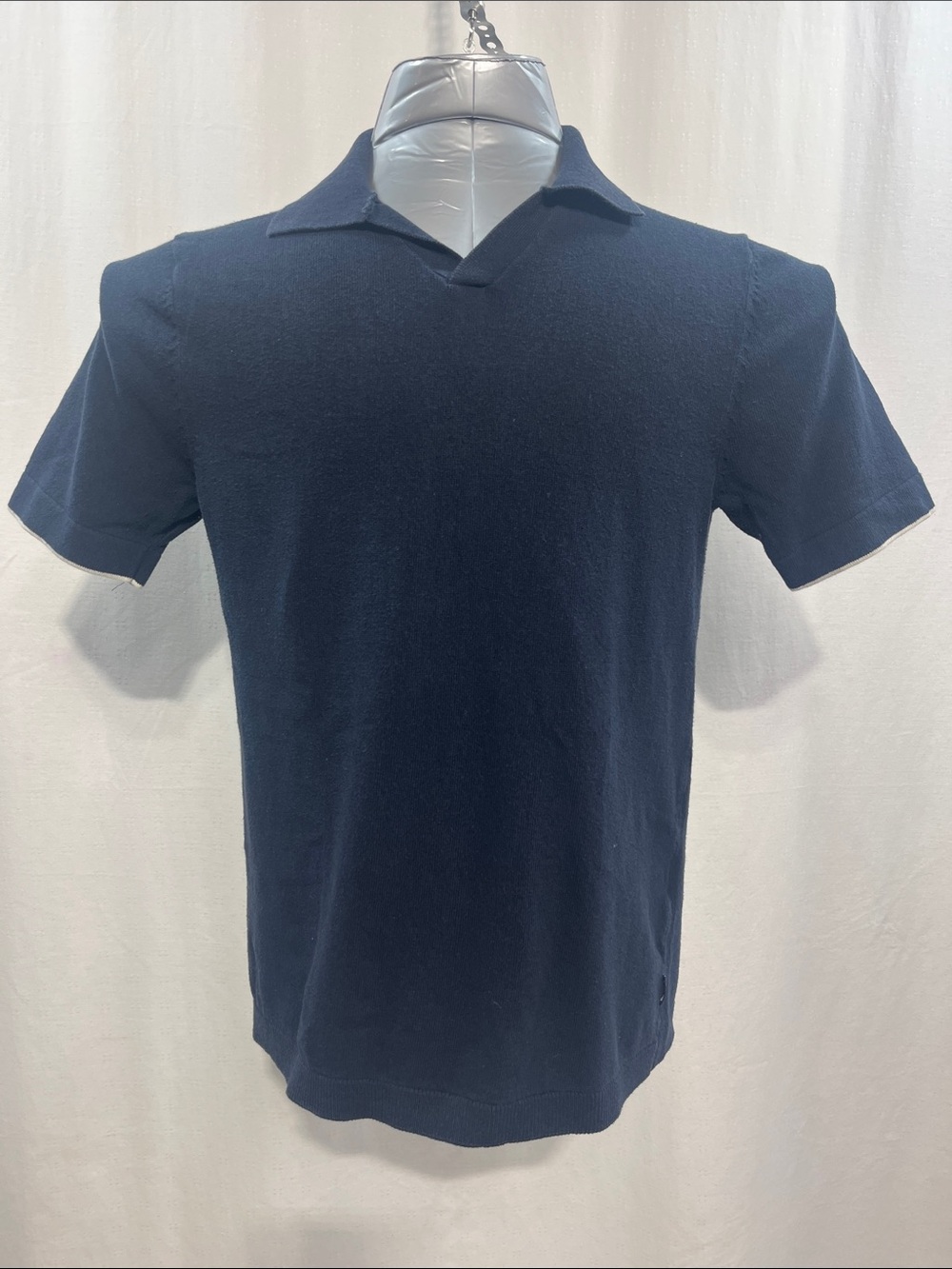 ONLY & SONS Navy Men’s Short-Sleeve Polo Sweater Cotton 1142